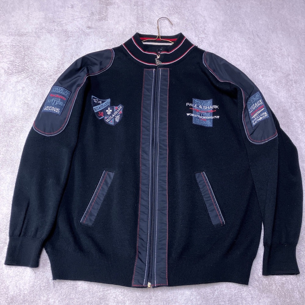 Paul & Shark Jacket Yachting World Yachting Cup Wool Zip‎ Cardigan Mens XL